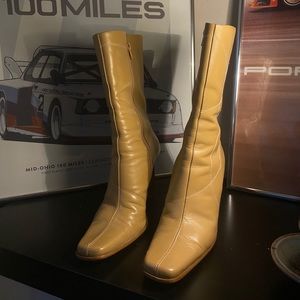 Tan mid calf booties size 8 Diba Astoria